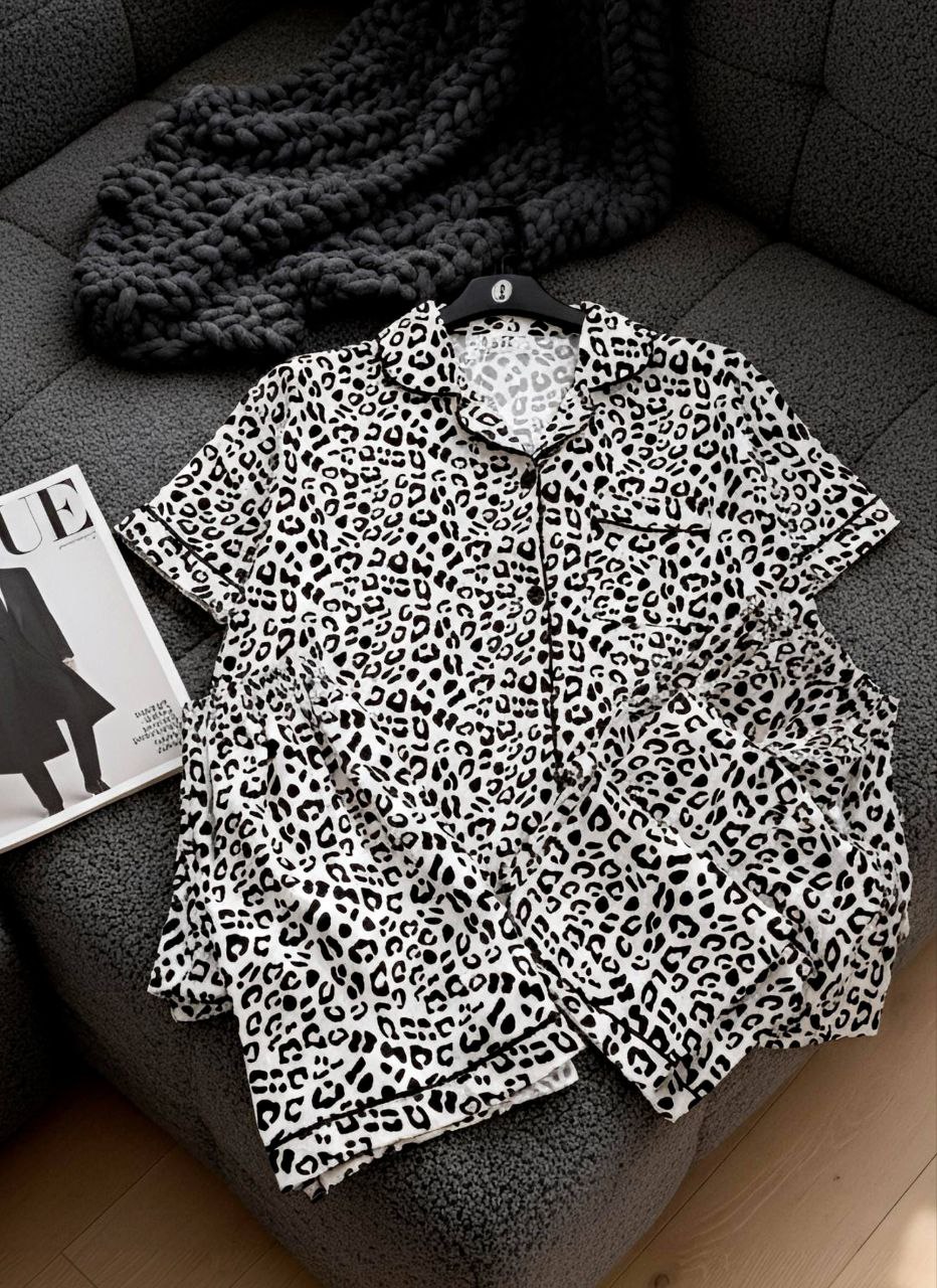 آستین کوتاه پلنگی