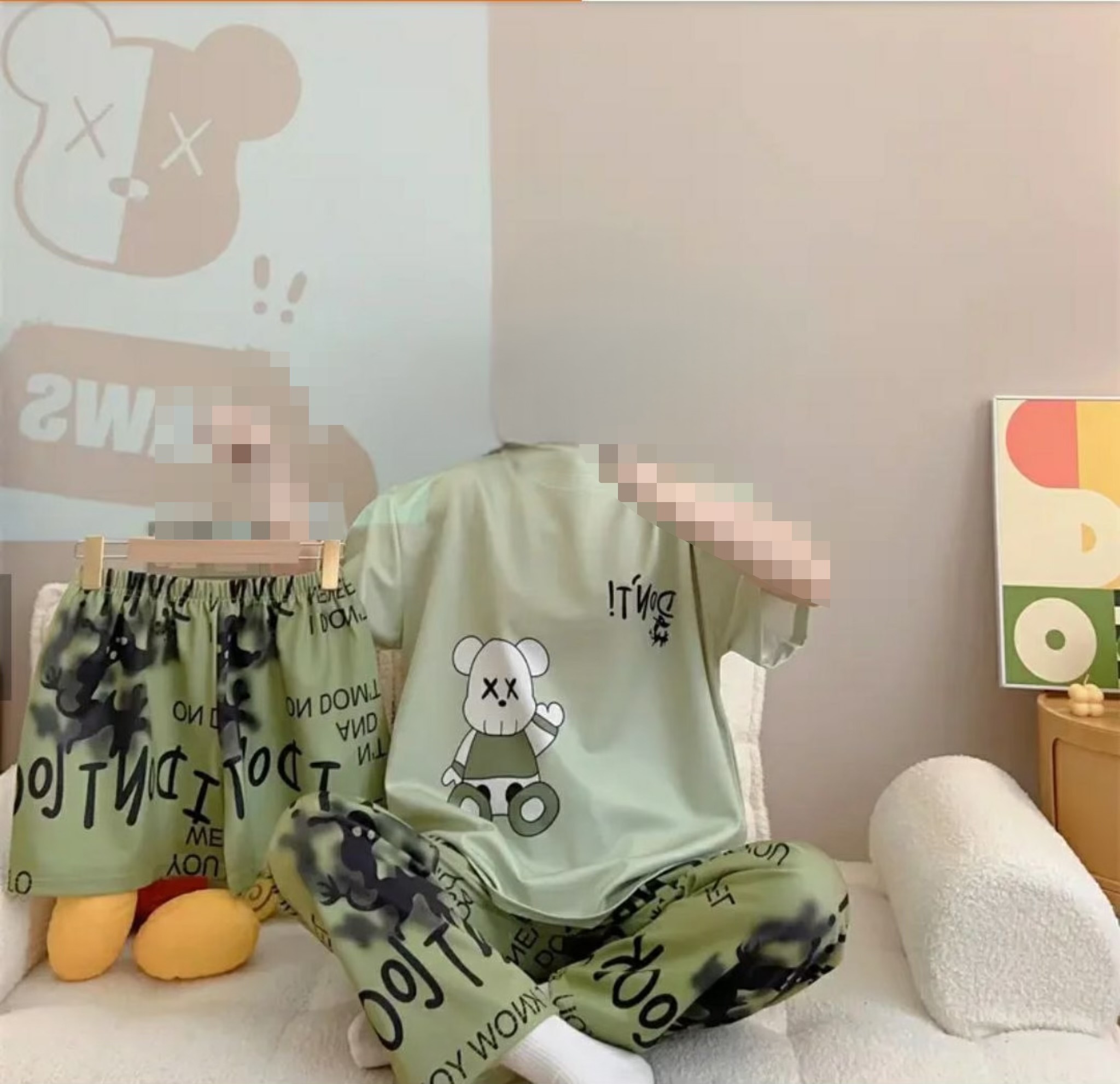 ست سه تیکه تدی سبز