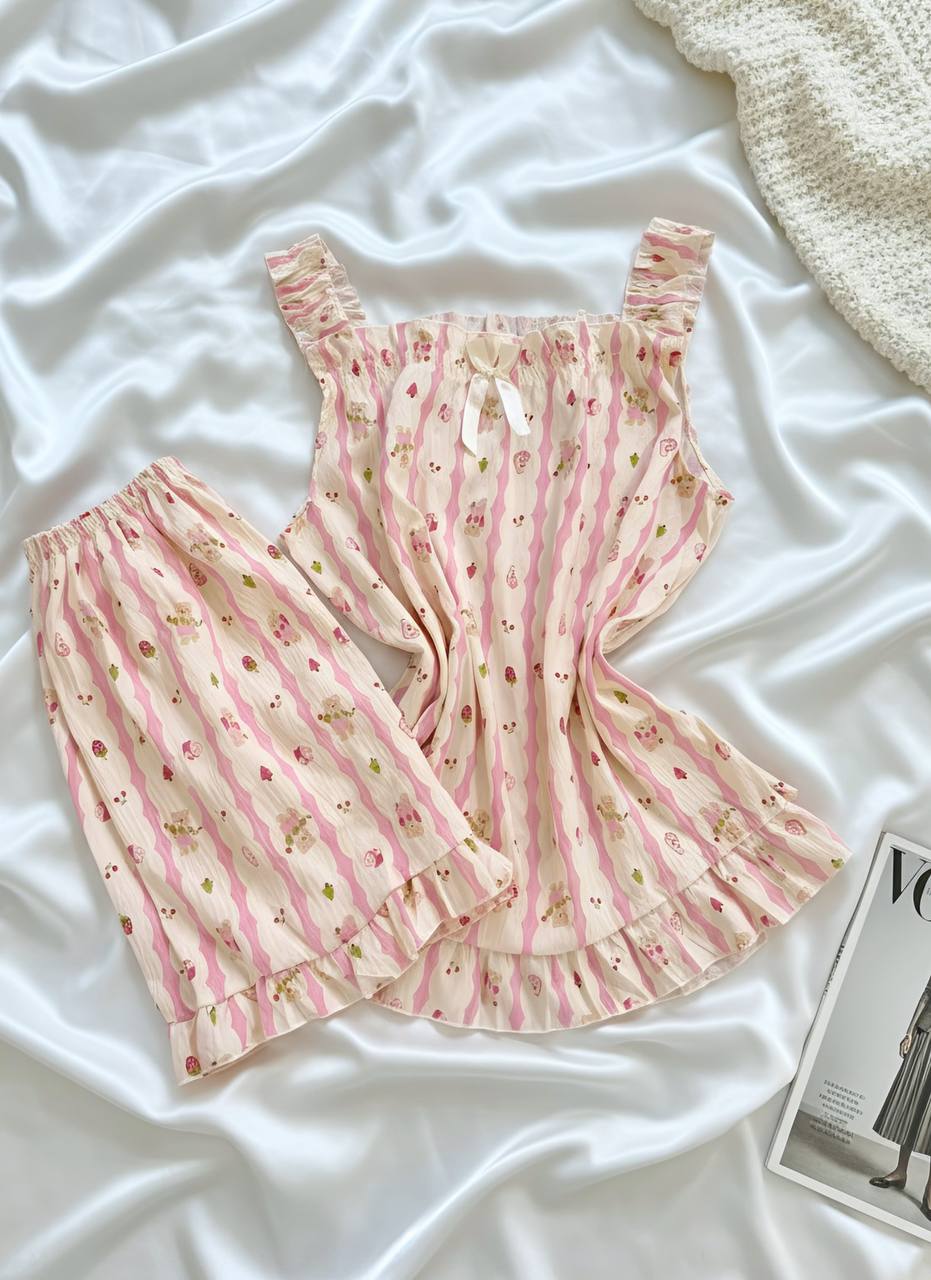 تاپ شرتک صورتی راه راه