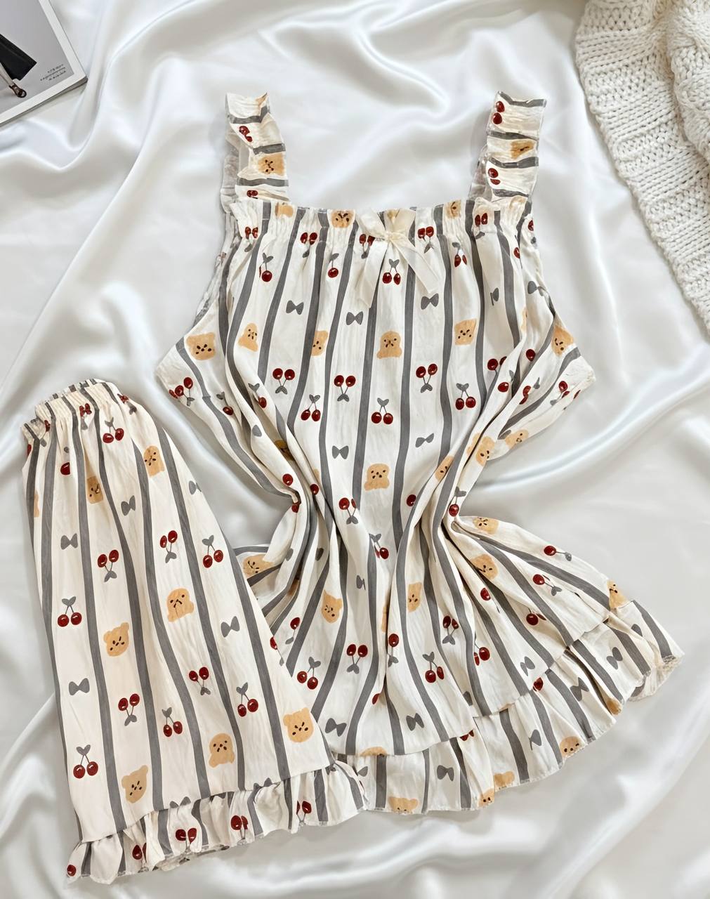 تاپ شرتک طوسی راه راه