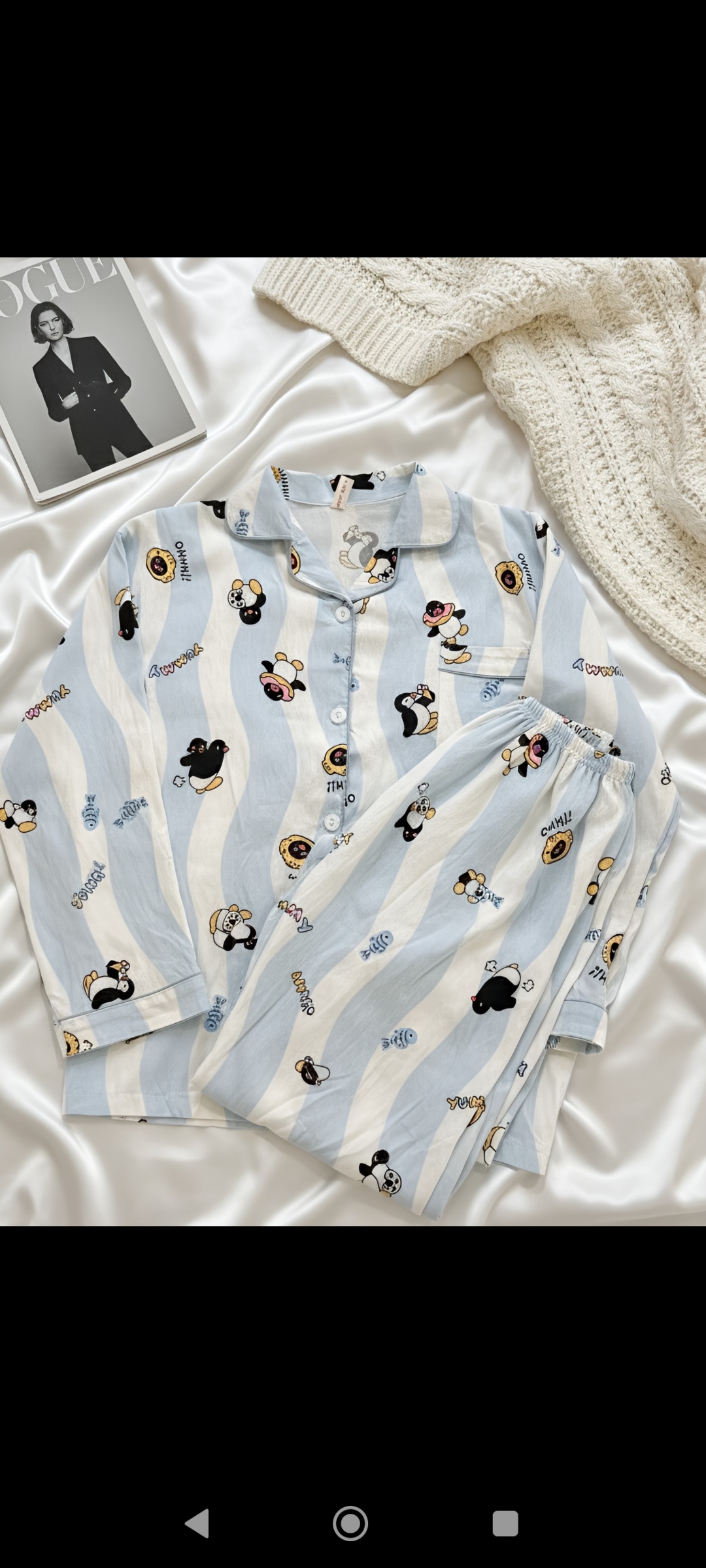 آستین بلند پنگوئن آبی