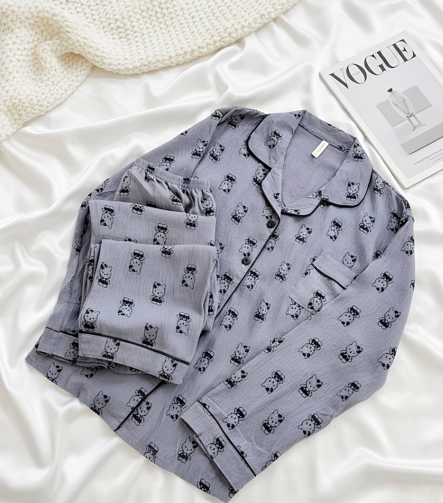 آستین بلند کیتی طوسی