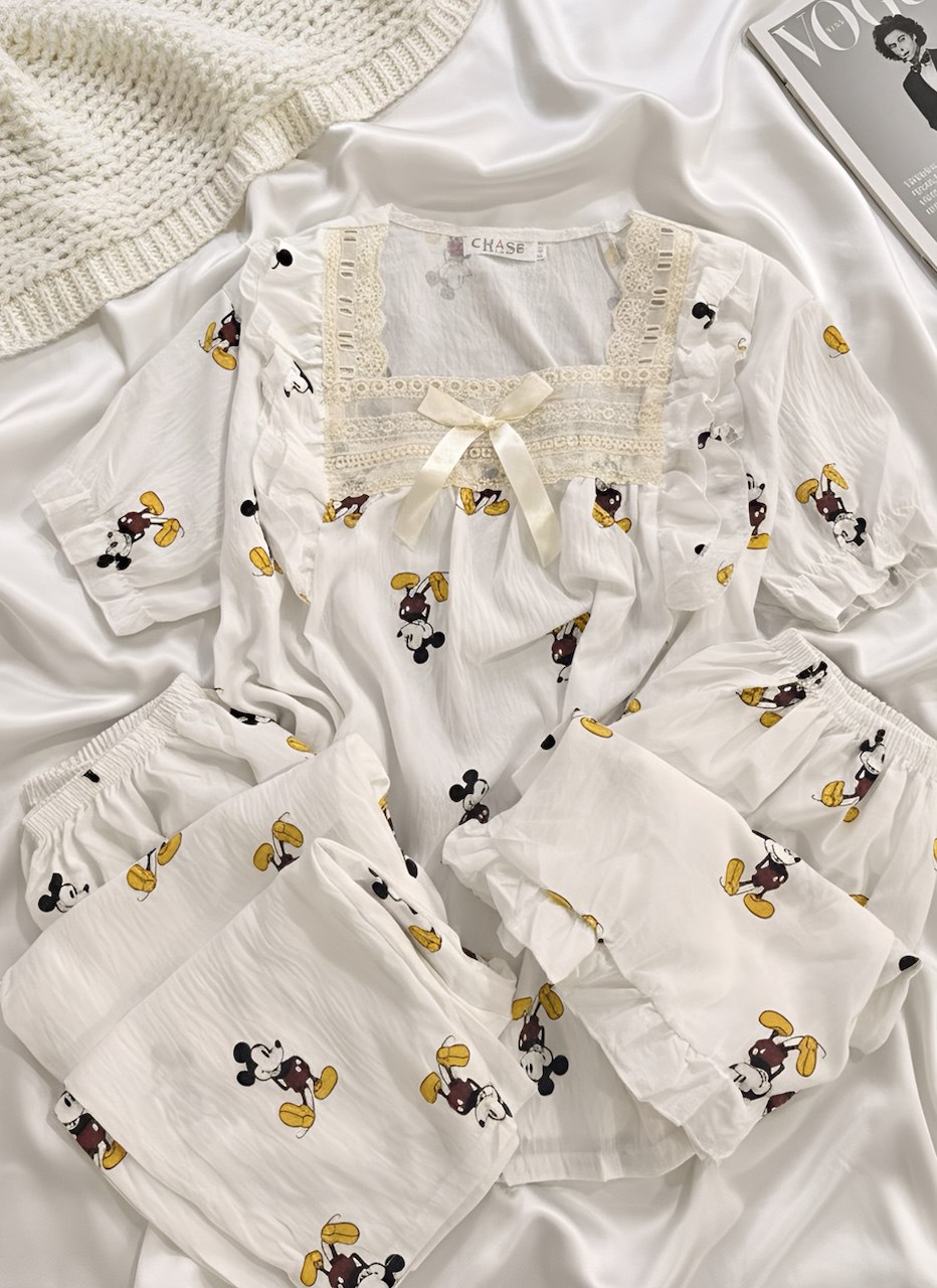 یقه گیپوری میکی سفید