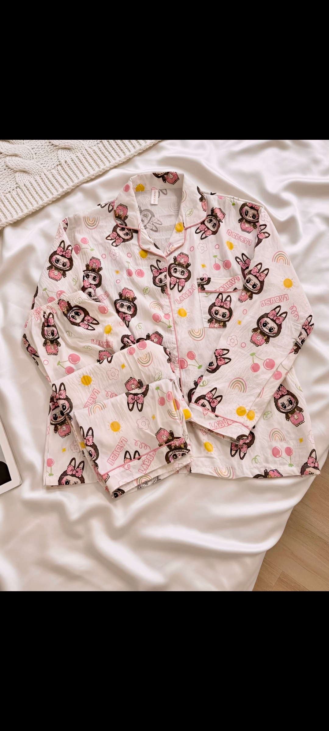 آستین بلند لبوبو صورتی