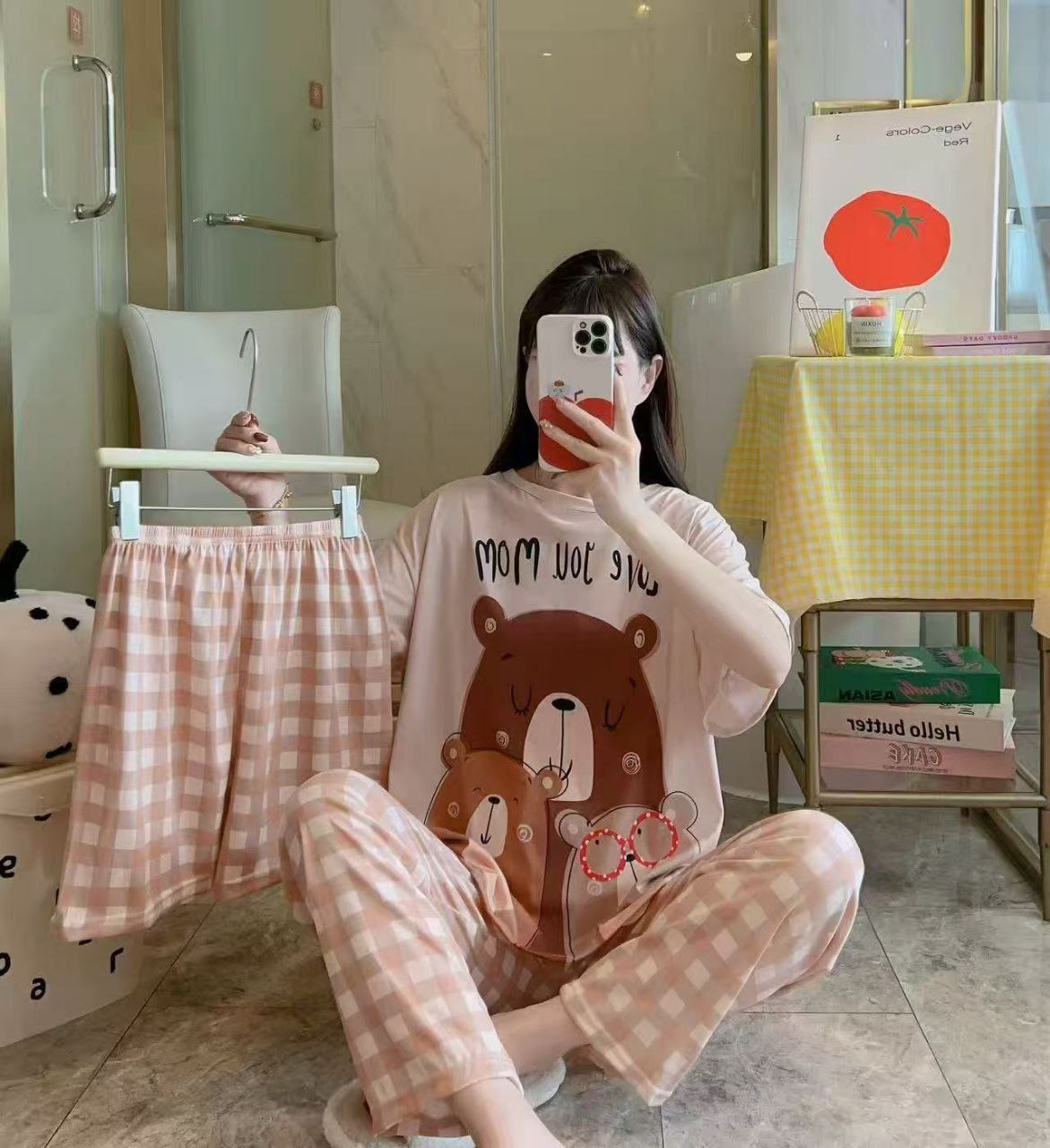 سه تیکه خرس مادر صورتی