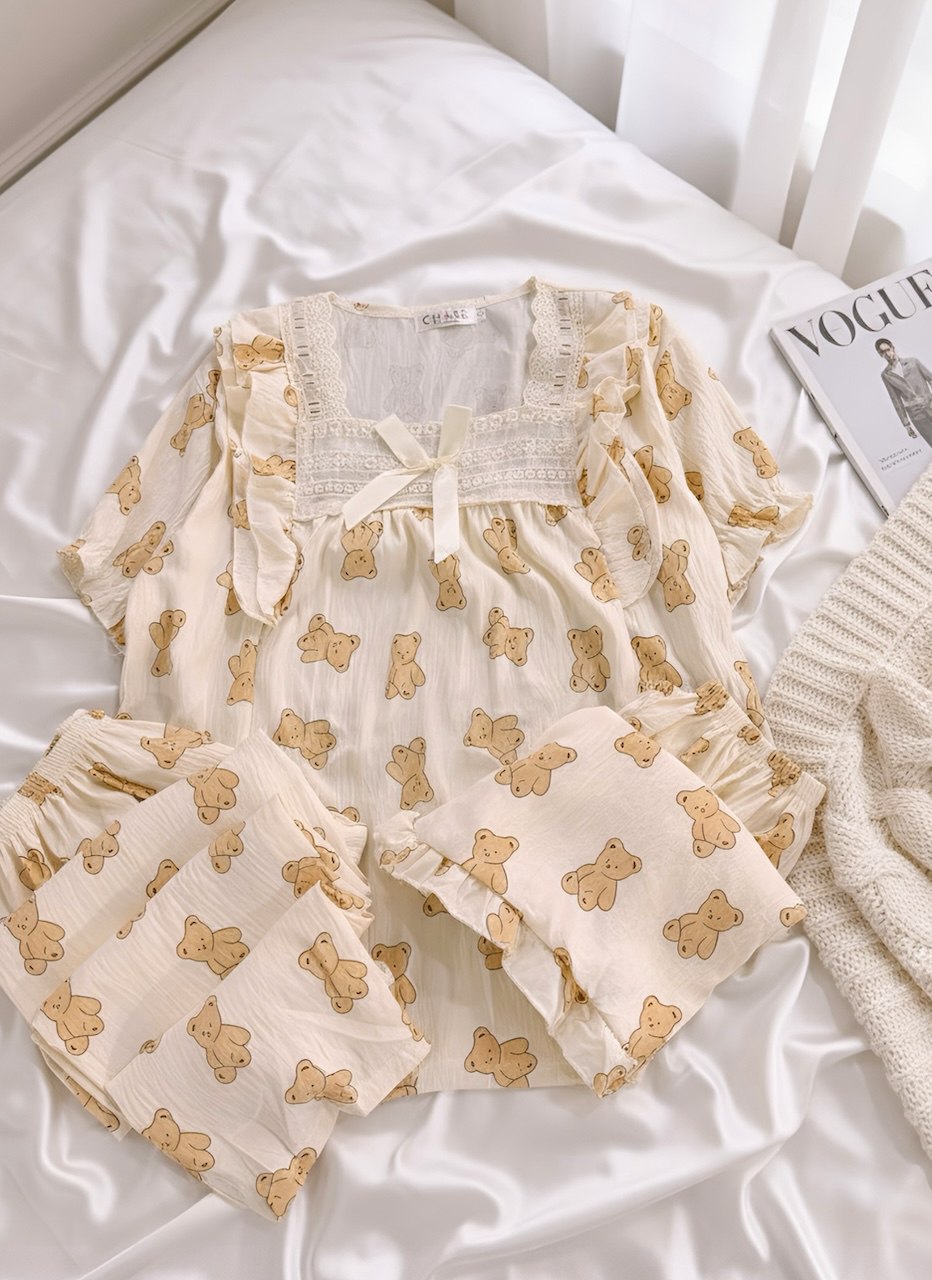 یقه گیپوری خرس خردلی