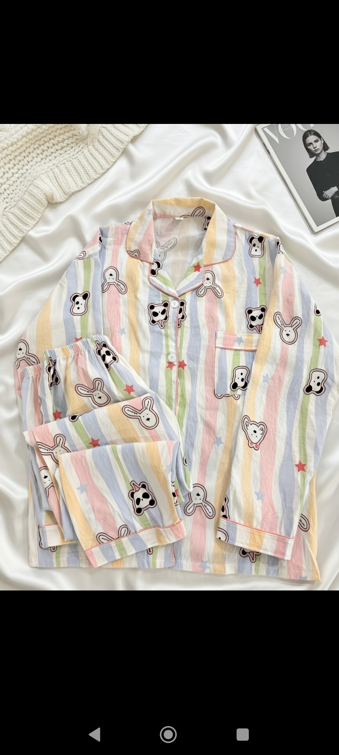 آستین بلند پاندا رنگین‌کمونی