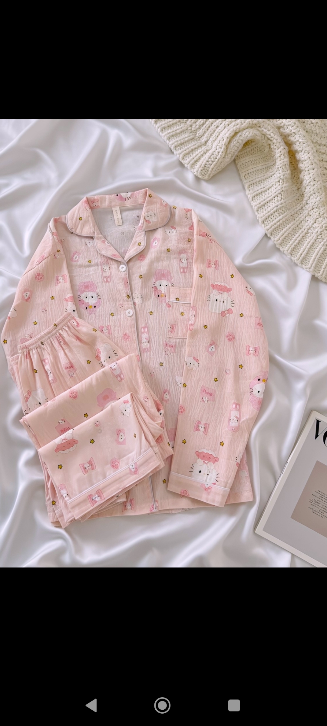 آستین بلند کیتی صورتی