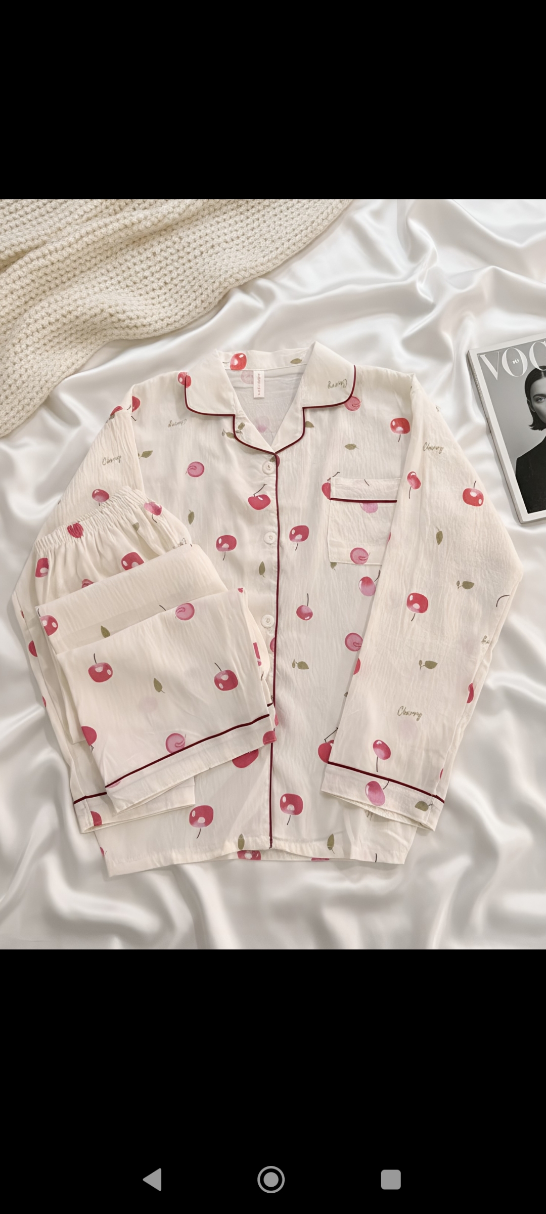 آستین بلند گیلاس صورتی