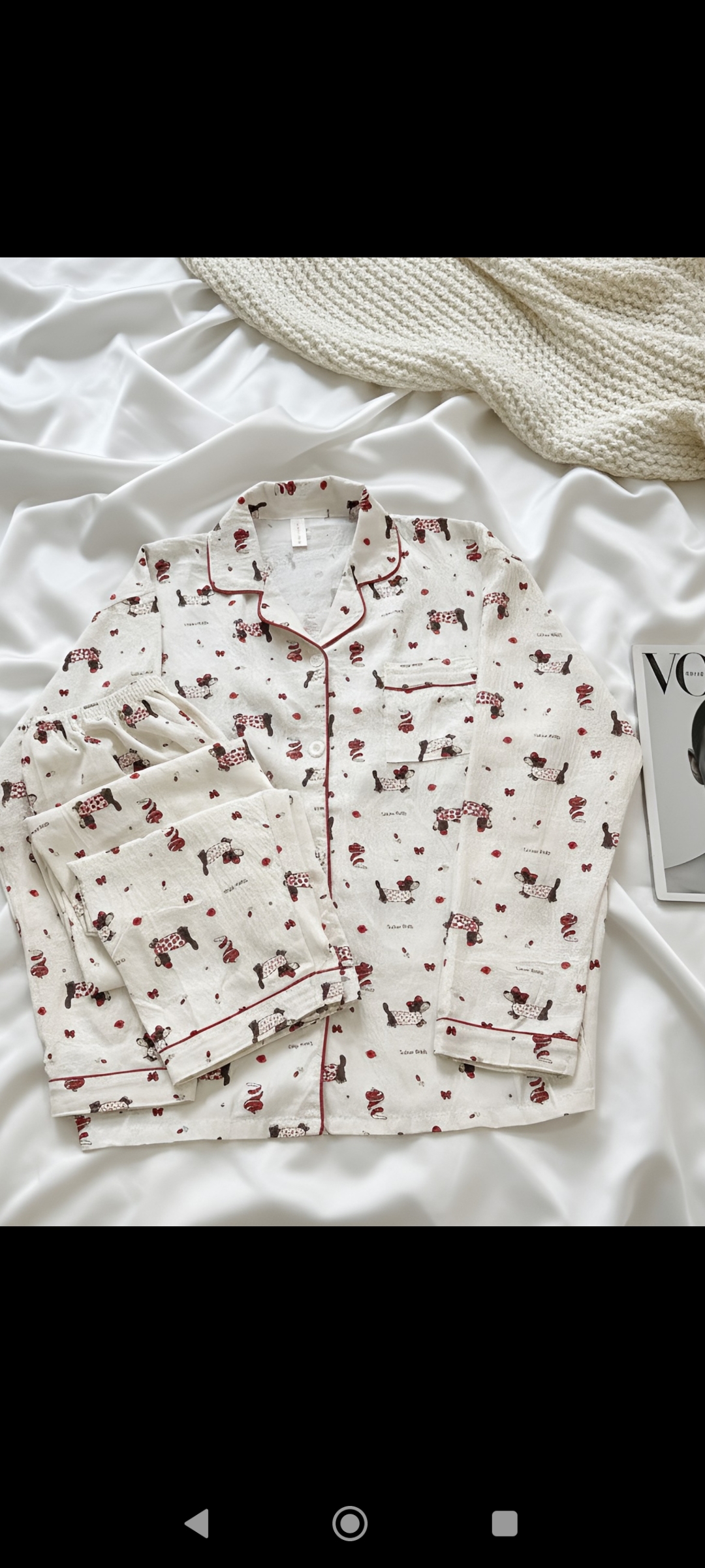 آستین بلند سگ قرمز